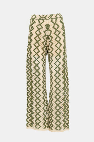Sandro Crochet Wide Leg Pant