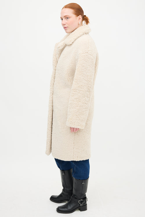Sandro Faux Shearling Rocky Coat