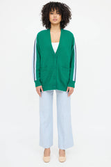 Sandro Wool Striped Knit Cardigan
