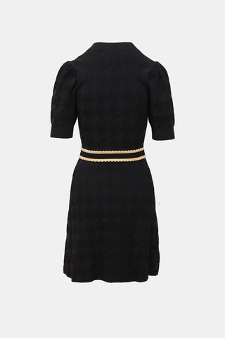Sandro Knit Houndstooth Dress