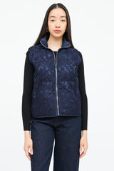 Sandro Lace Guipure Puffer Vest