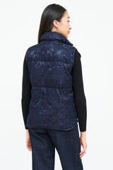 Sandro Lace Guipure Puffer Vest