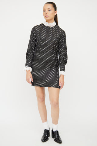 Sandro Black & White Polka Dot Dress