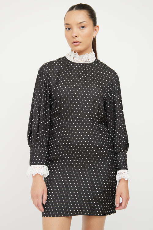 Sandro Black & White Polka Dot Dress