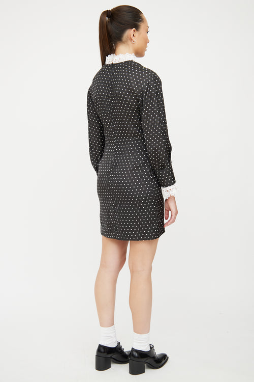 Sandro Black & White Polka Dot Dress