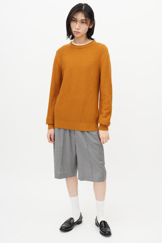 Sandro Orange Ribbed Knit Sweater