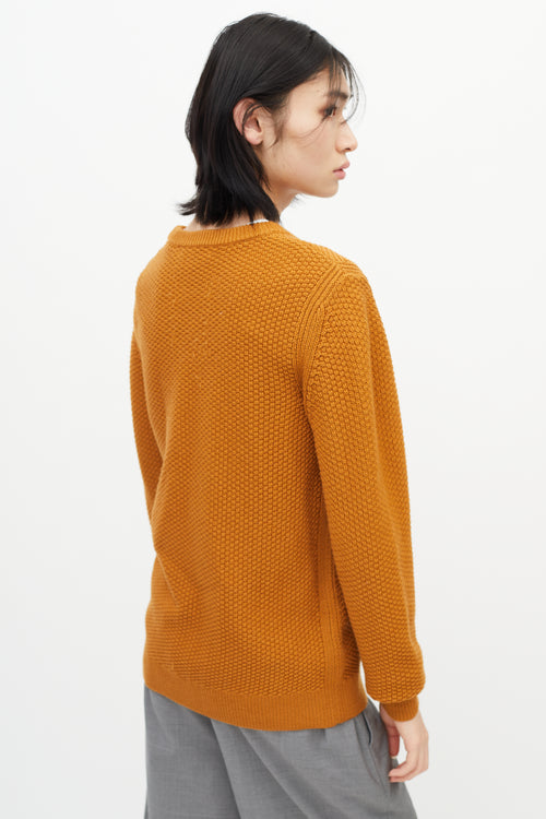 Sandro Orange Ribbed Knit Sweater