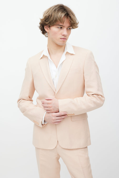 Sandro Pink Linen 2pc Suit