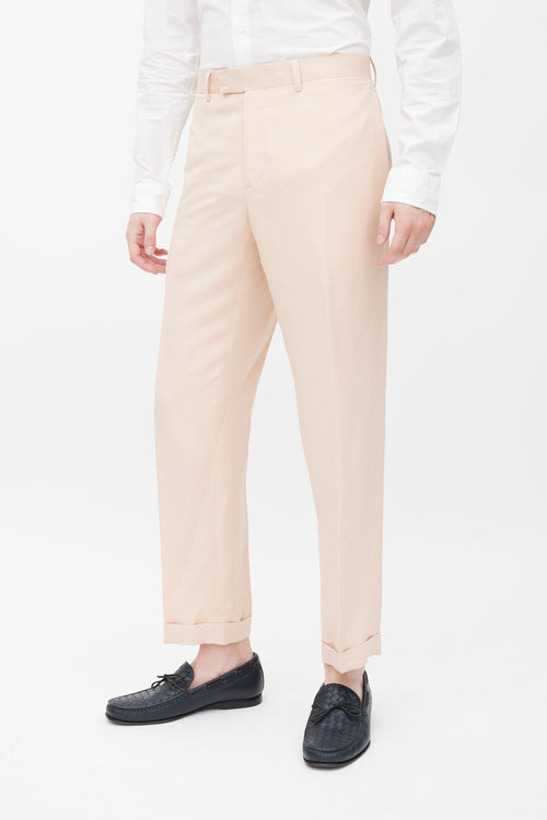 Sandro Pink Linen 2pc Suit