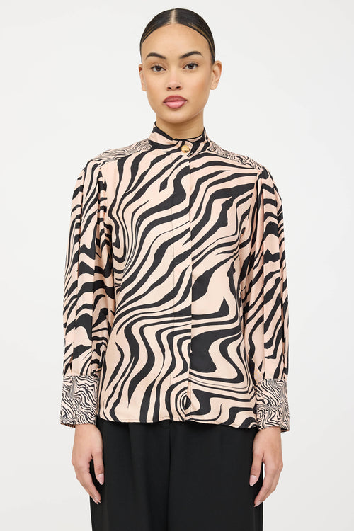 Sandro Silk Swirl Shirt
