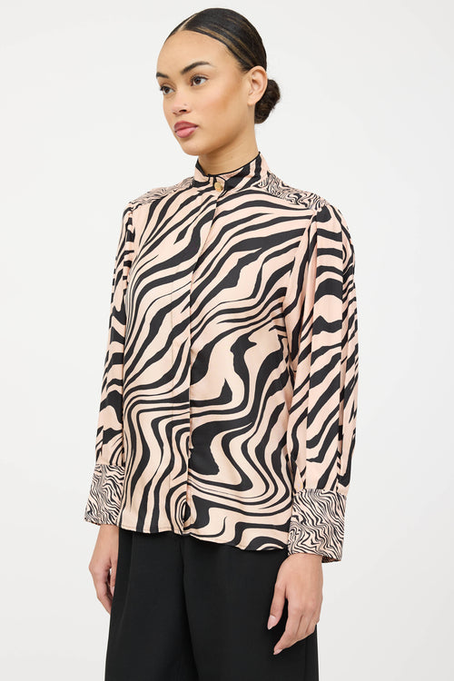 Sandro Silk Swirl Shirt