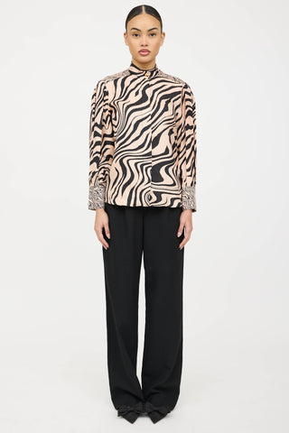Sandro Silk Swirl Shirt