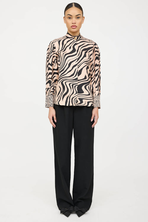 Sandro Silk Swirl Shirt