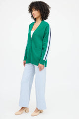 Sandro Pinstripe Wide Leg Trouser