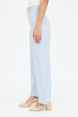 Sandro Pinstripe Wide Leg Trouser