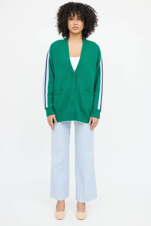 Sandro Pinstripe Wide Leg Trouser