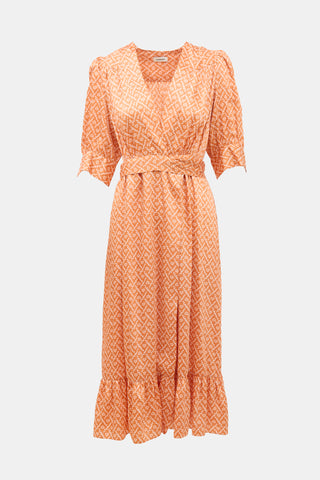 Sandro Satin Enrika Wrap Dress