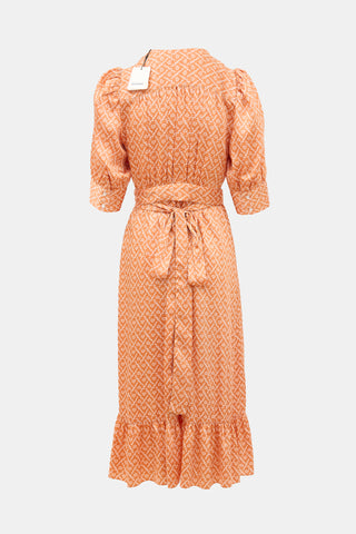 Sandro Satin Enrika Wrap Dress