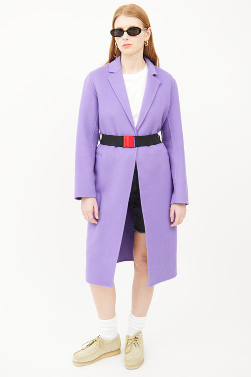 Sandro Purple Wool Coat