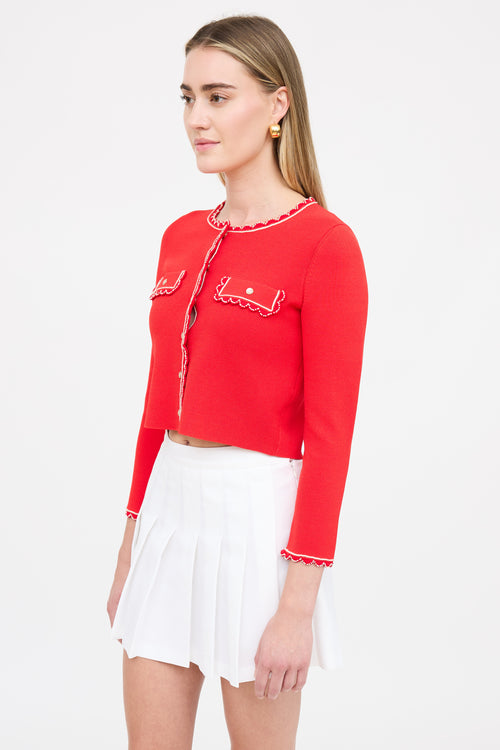 Sandro Cropped Beaded Cardigan