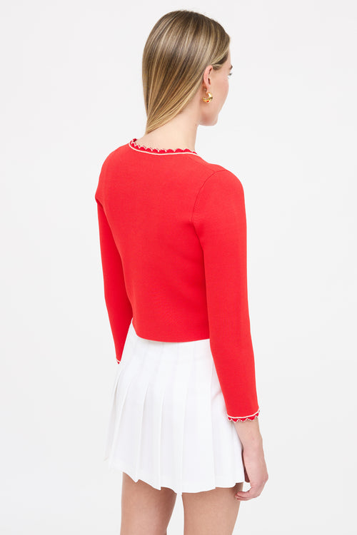 Sandro Cropped Beaded Cardigan