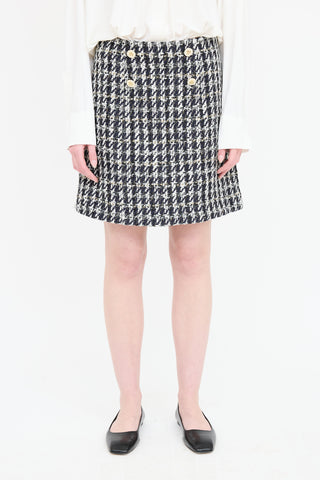 Sandro Tweed Woven Mini Skirt