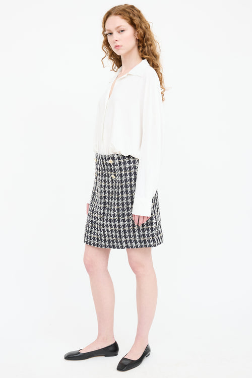 Sandro Tweed Woven Mini Skirt