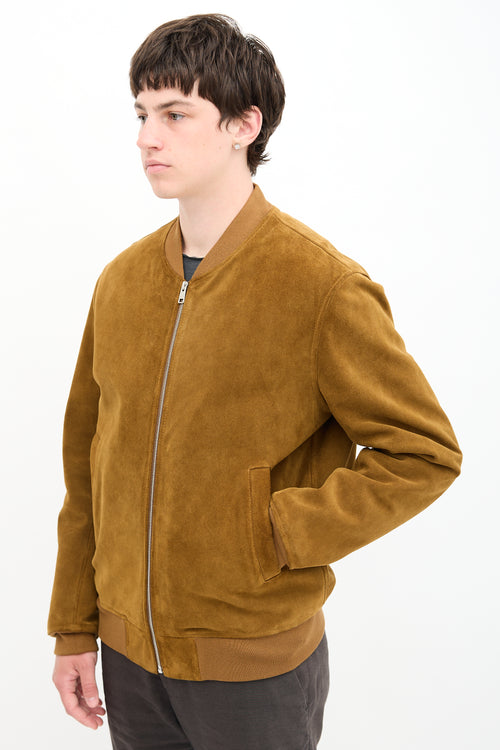 Sandro Suede Bomber Jacket