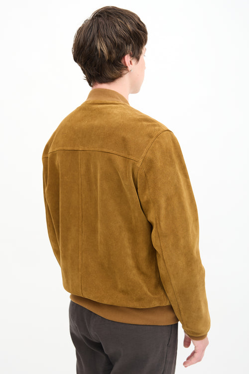Sandro Suede Bomber Jacket