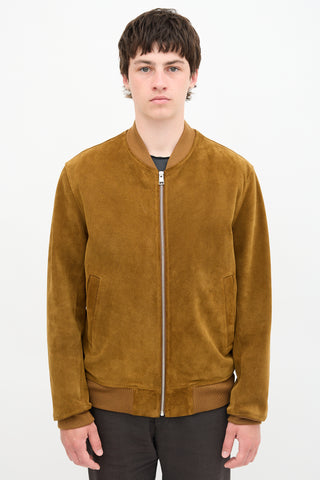 Sandro Suede Bomber Jacket
