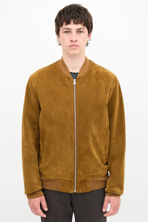 Sandro Suede Bomber Jacket