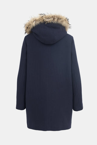 Sandro Wool Asymmetrical Zip Coat