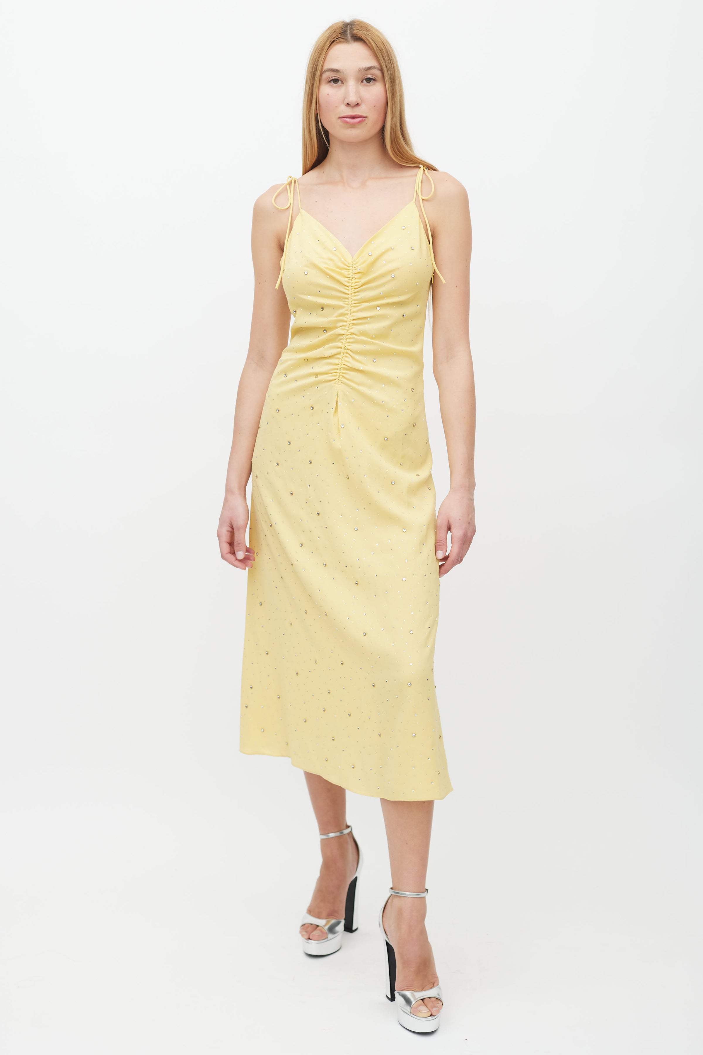 Sandro // Yellow Praline Rhinestone Dress VSP Consignment Sandro // Yellow Praline Rhinestone Dress VSP Consignment