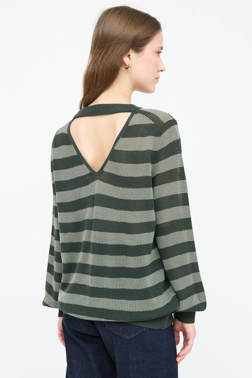 Akris Wool Knit Striped Sweater