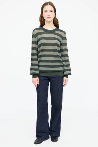 Akris Wool Knit Striped Sweater
