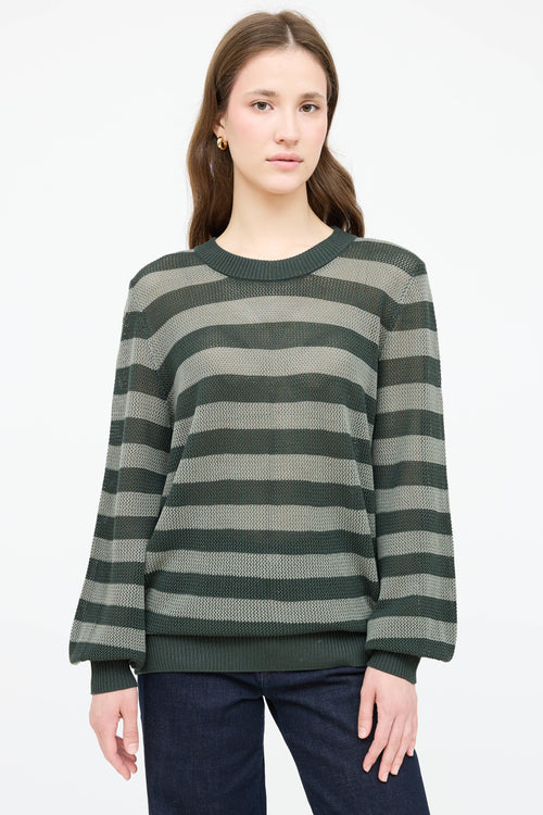 Akris Wool Knit Striped Sweater