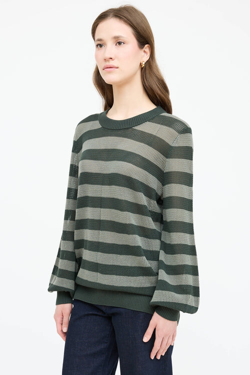 Akris Wool Knit Striped Sweater