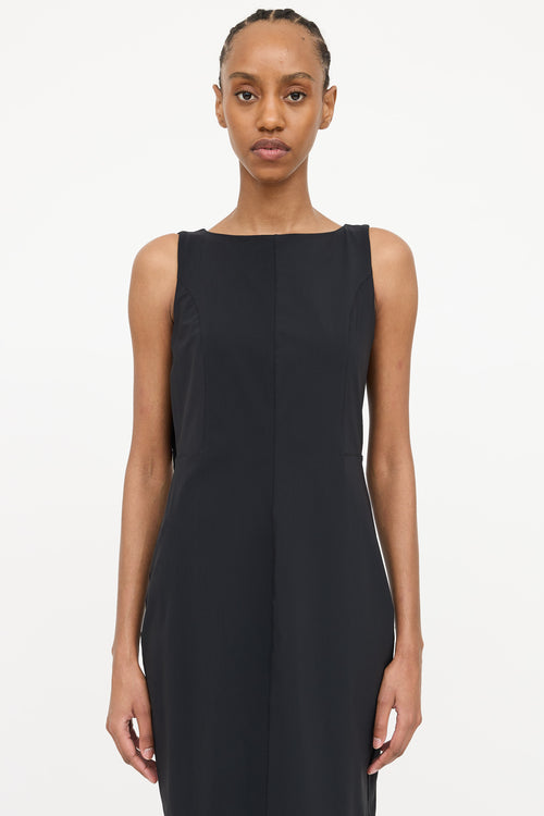 Sarah Pacini Sleeveless Stretch Draped Dress