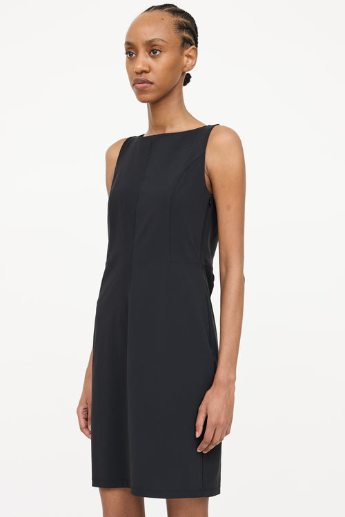 Sarah Pacini Sleeveless Stretch Draped Dress