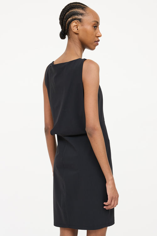 Sarah Pacini Sleeveless Stretch Draped Dress
