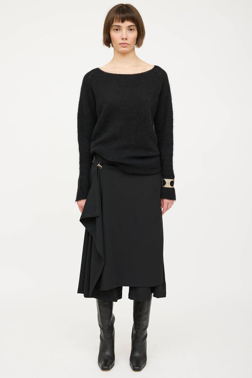 Sarah PanciniMohair Knit Striped Sweater