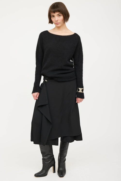 Sarah PanciniMohair Knit Striped Sweater