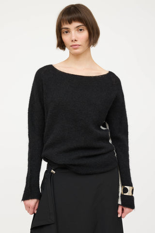 Sarah PanciniMohair Knit Striped Sweater