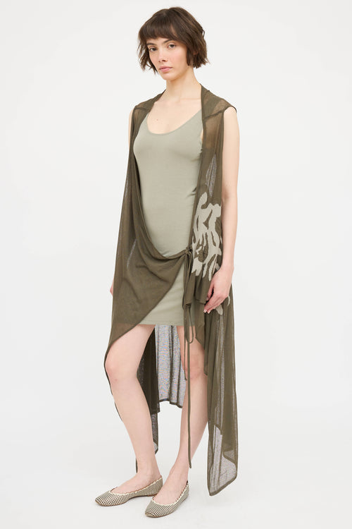 Sarah Pacini Layered Wrap Tie Dress