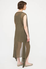 Sarah Pacini Layered Wrap Tie Dress