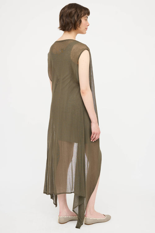 Sarah Pacini Layered Wrap Tie Dress
