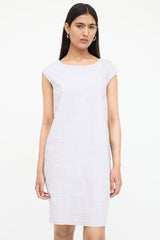 Sarah Pacini Linen Cap Sleeve Dress