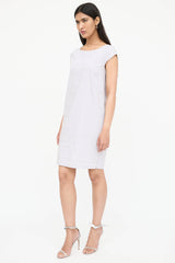 Sarah Pacini Linen Cap Sleeve Dress