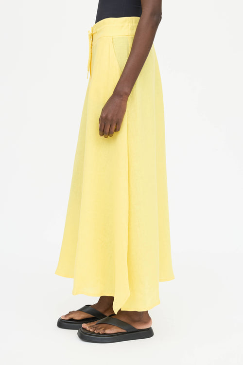 Sarah Pacini Linen Maxi Skirt