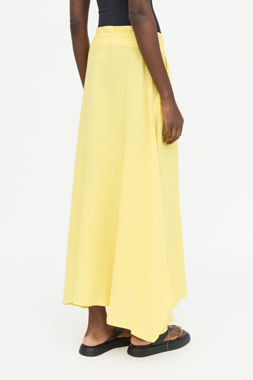 Sarah Pacini Linen Maxi Skirt